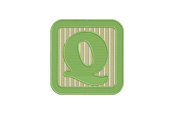 Alphabet Q Letter: A Designer's Take on School-Ready Embroidery