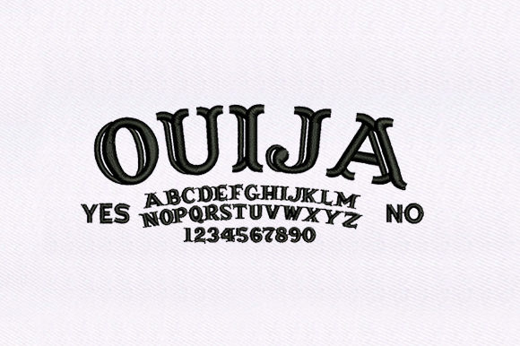 Ouija Board Text Design Review for Small Business Merch