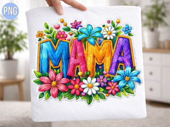 Review: Colorful Embroidery Floral Mama PNG for Boutiques