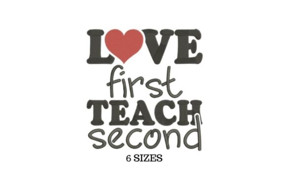Teach Love: A Heartfelt Embroidery Design for Teacher Gifts